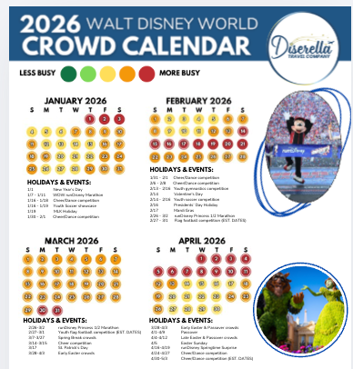 WDW 2026 Crowd Calendar